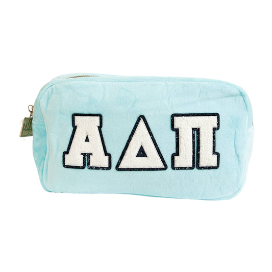 Chenille Sorority Cosmetic Bag: ALPHA DELTA PI