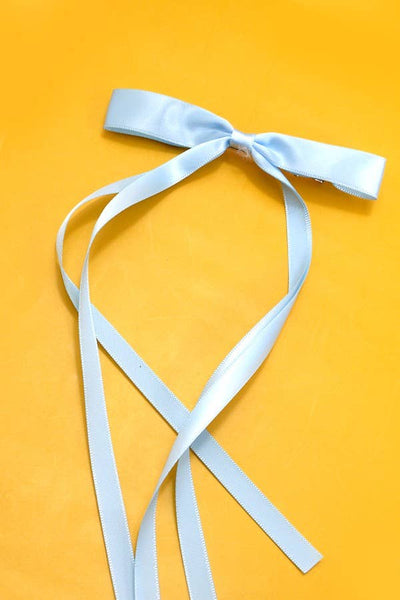 SKINNY RIBBON BOW HAIR CLIP