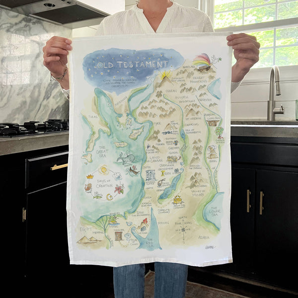 Bible Map Tea Towel Set