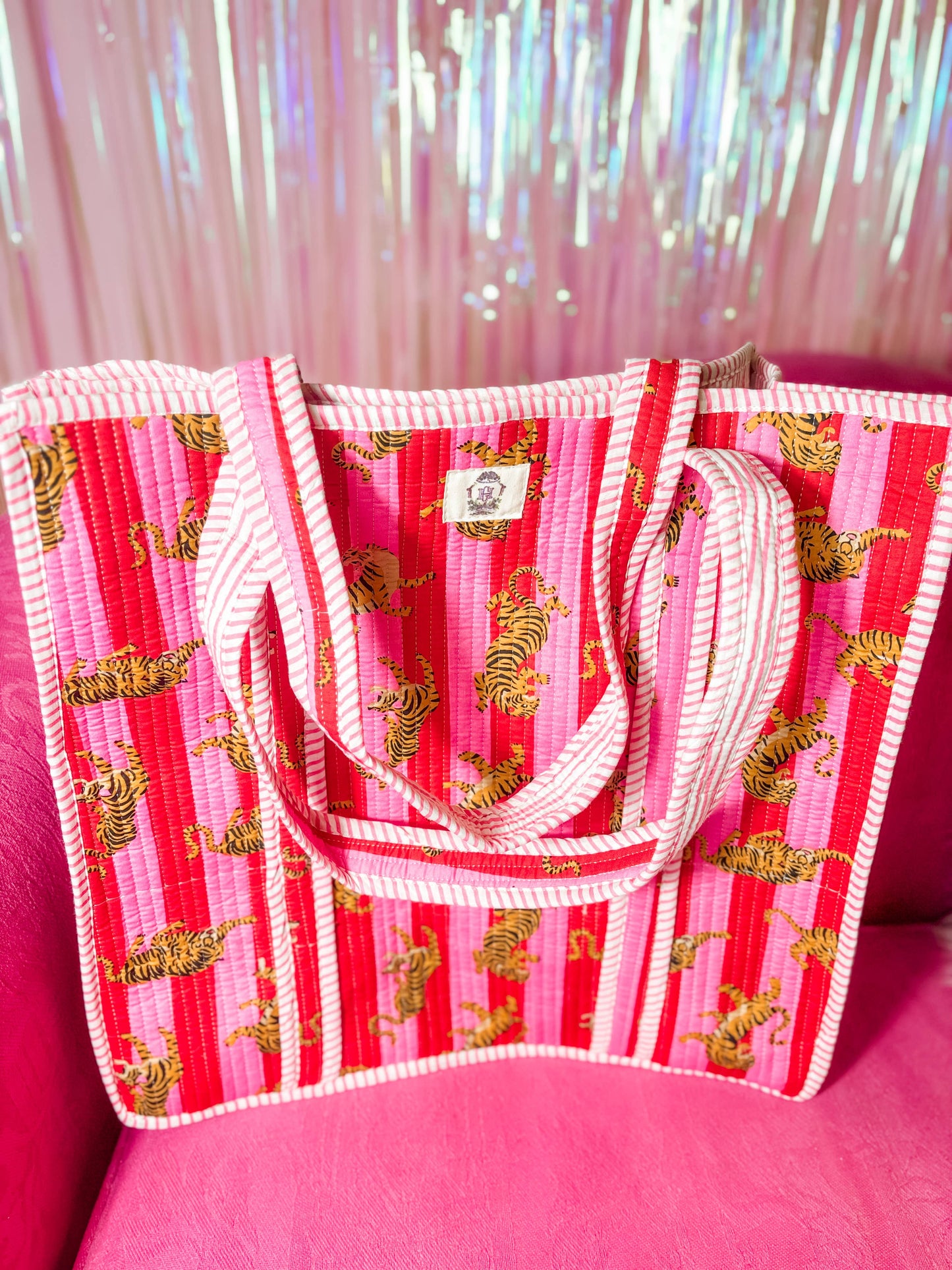 Tiger Lily | Regular Quilted Tote Bag 