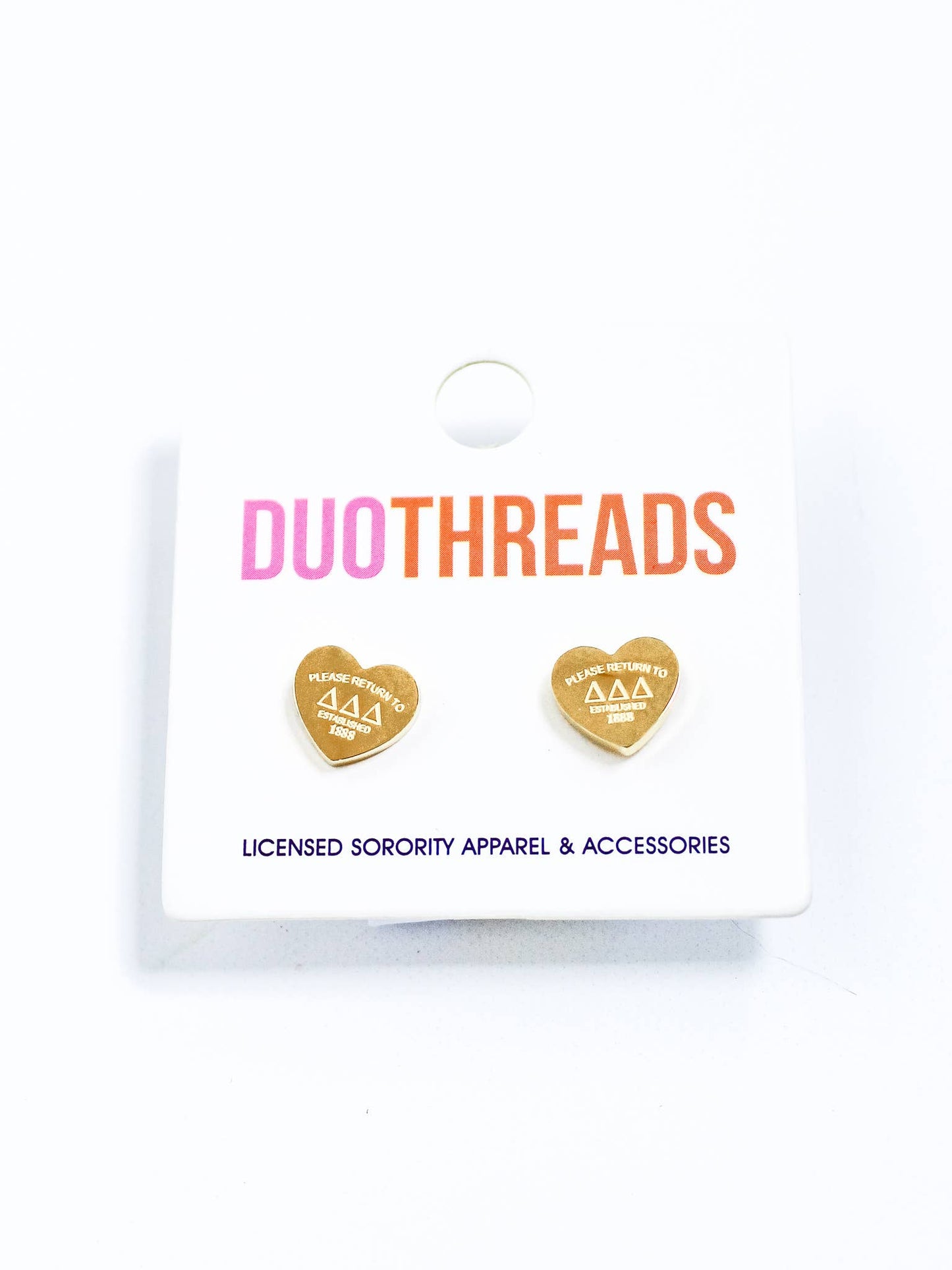 CHI Omega Sorority Heart Earrings:
