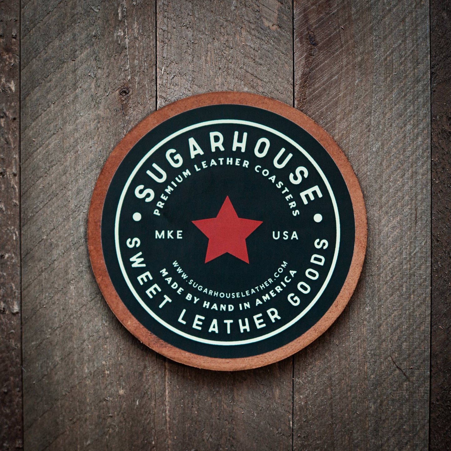 KNOX Knoxville Tennessee Leather Coaster