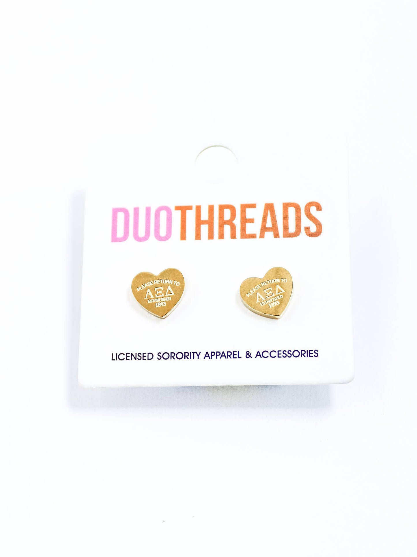 CHI Omega Sorority Heart Earrings: