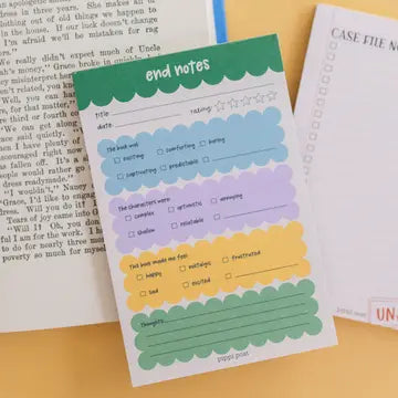 End Notes Book Reflection & Review 4x6 Notepad