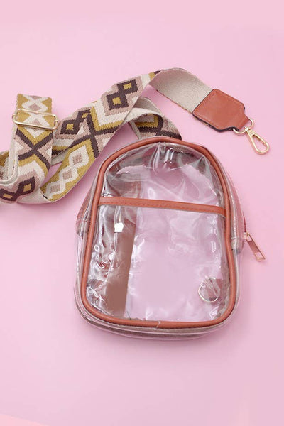 CLEAR SLING CROSSBODY STADIUM BAG