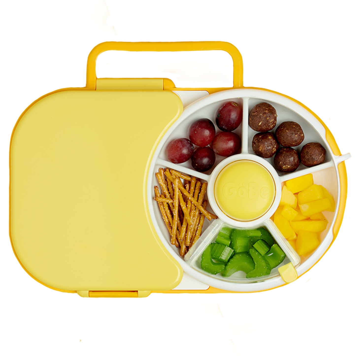 GoBe Kids 2-in-1 Lunchbox with Small Snack Spinner Flip: Sage Green