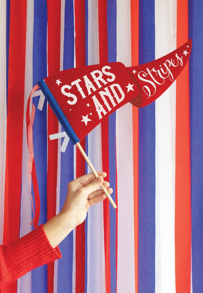 Stars and Stripes Felt Pennant Banner