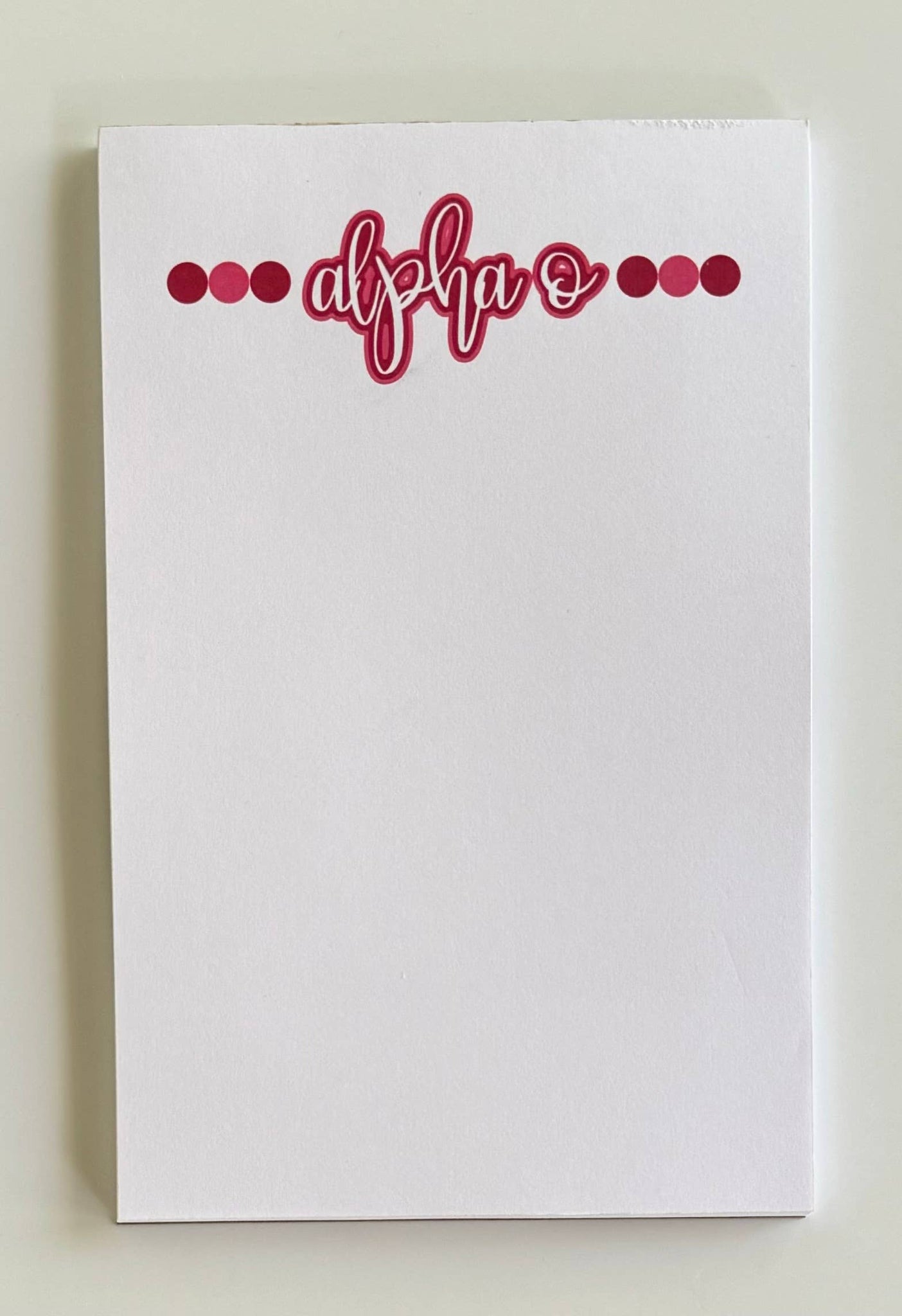 Alpha Omicron Pi Sorority Notepad