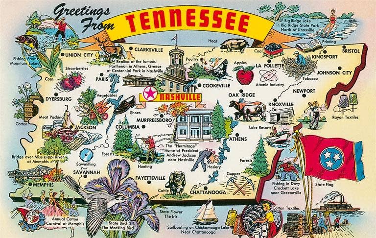 STICKER TN-251 Greetings from Tennessee