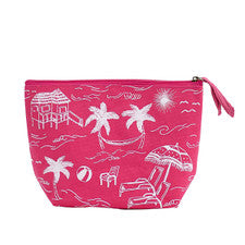 Sandy Point Cosmetic Bag in Hot Pink