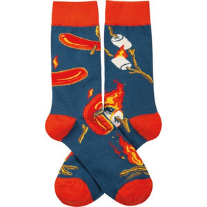 Hot Dogs And Marshmallows Socks