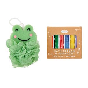 Bath Crayons  & Loofah Set
