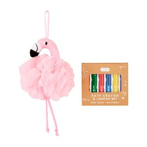 Bath Crayons  & Loofah Set