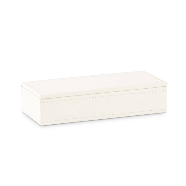 White Faux Leather Jewelry Box