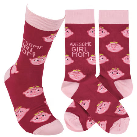 Awesome Girl Mom Socks