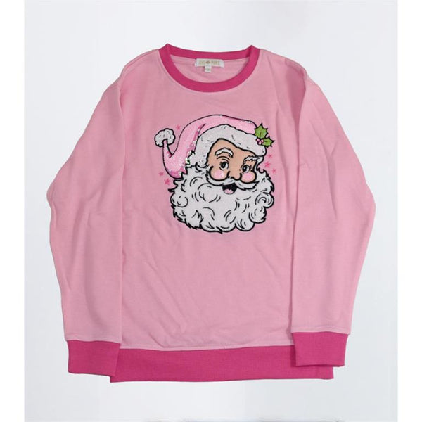 Jolly Pink Santa Sweatshirt