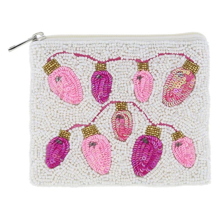 Multi Pink Sequin Coin Purse