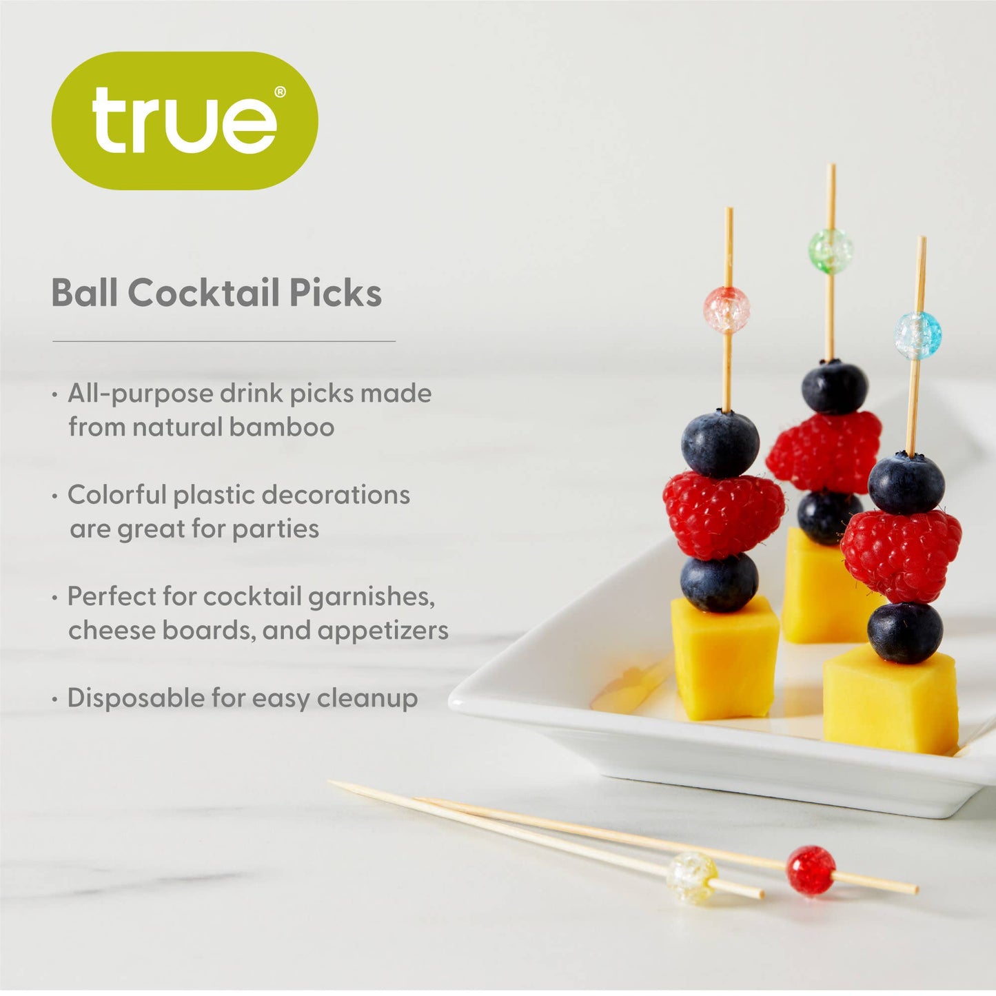 Ball Cocktail Picks - Set of 20