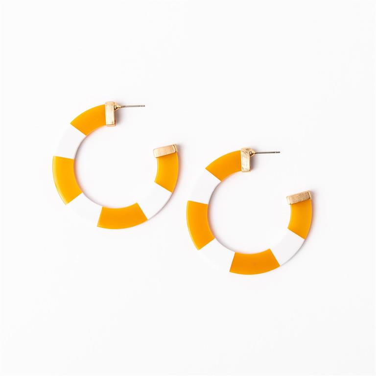 Earrings Melody Orange & White medium