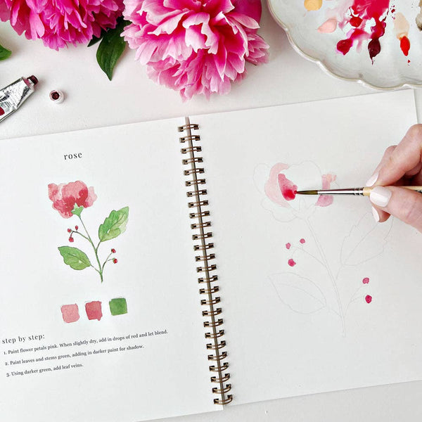 Flowers watercolor workbook