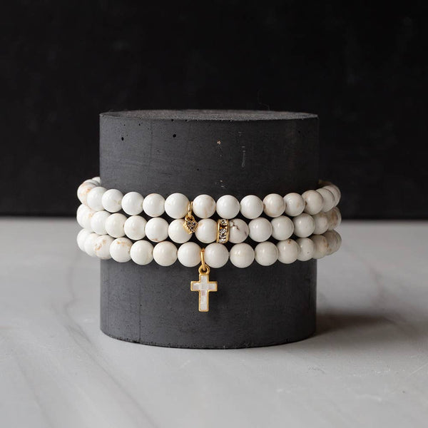 Scripture Bracelet with Cross Charm-"Do not be afraid...