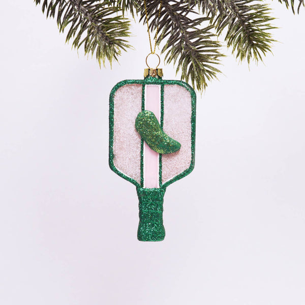 Pickleball Boxed Glass Ornament