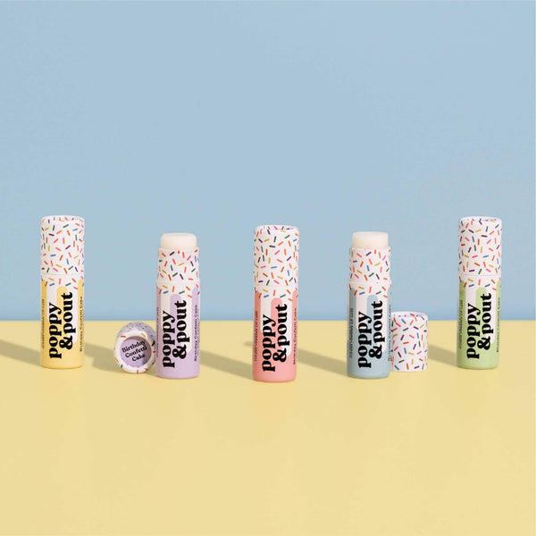 Lip Balm, Birthday Confetti Cake, Blue