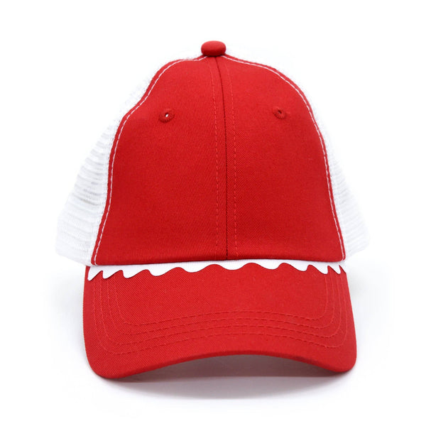 Ric Rac Trucker Hat: Red