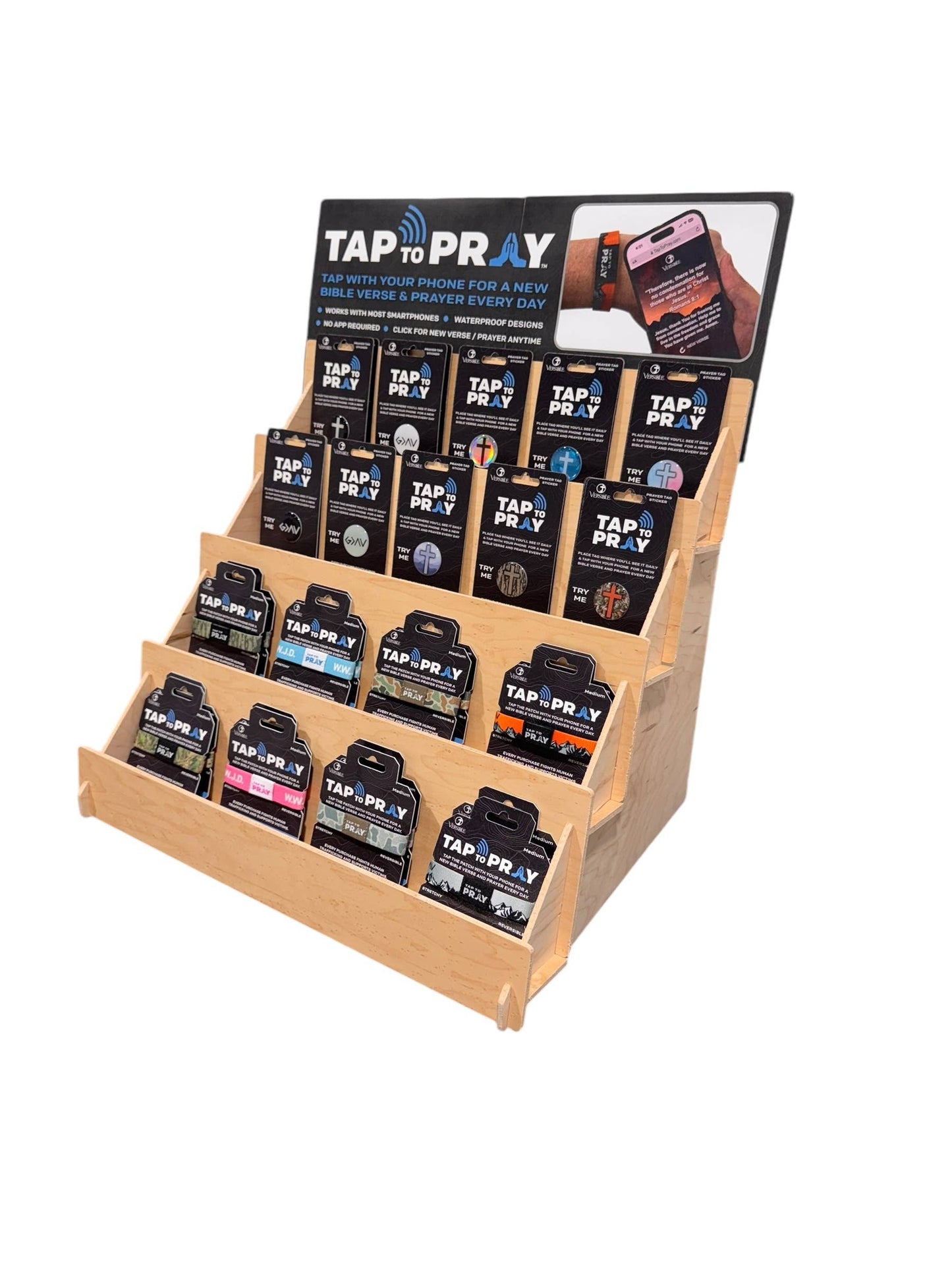 Tap To Pray™ Wristbands - / Jesus is Lord / Powered by Faith