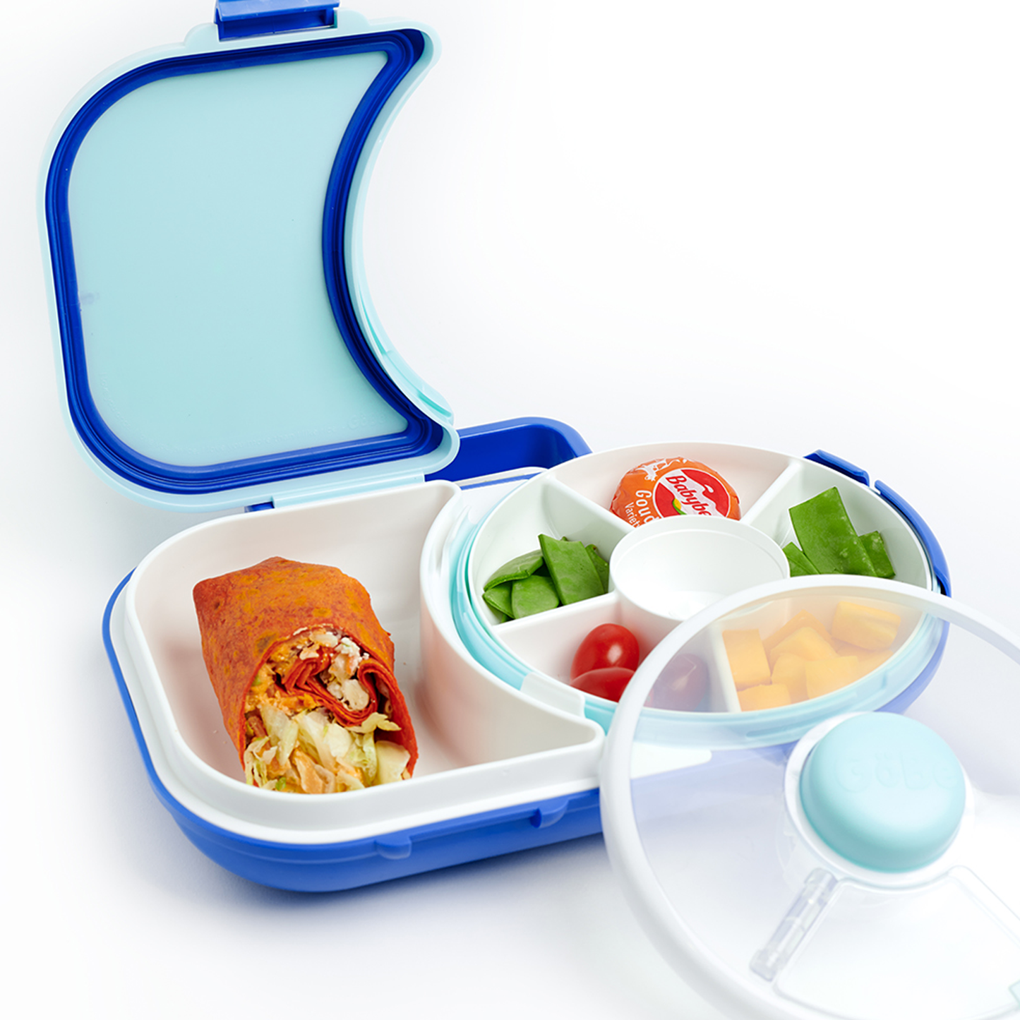 GoBe Kids 2-in-1 Lunchbox with Small Snack Spinner Flip: Sage Green
