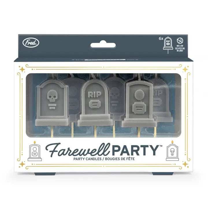Farewell Party Tombstone Candles - Set of 6