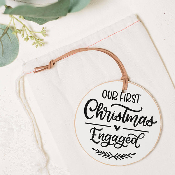 First Christmas Engaged Christmas Ornament,