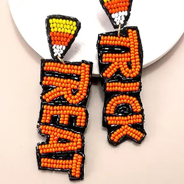 Halloween Seed Bead Dangle Earrings