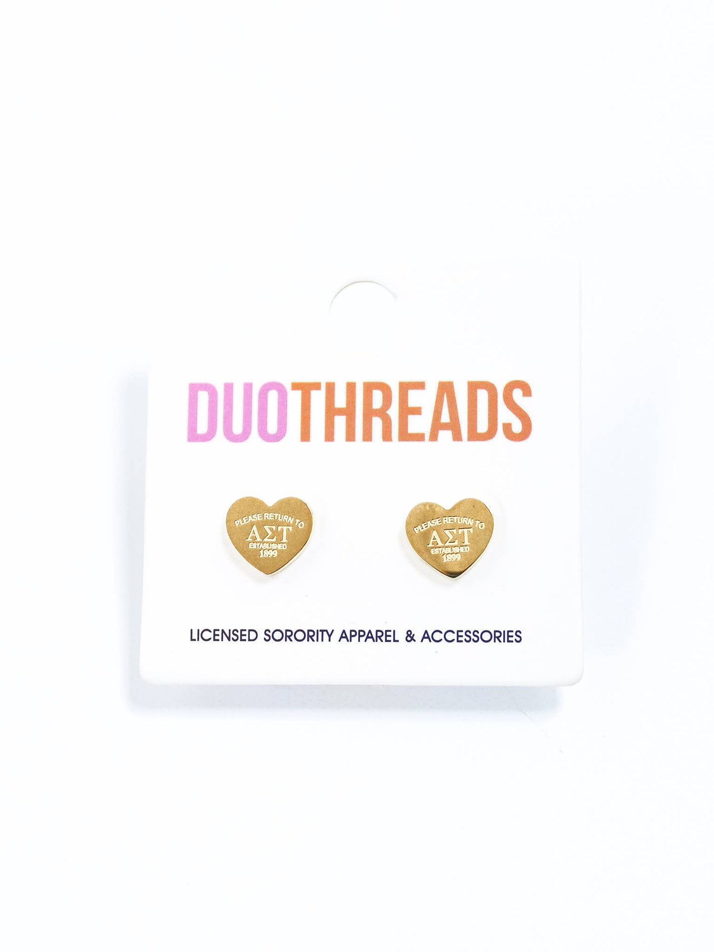 CHI Omega Sorority Heart Earrings: