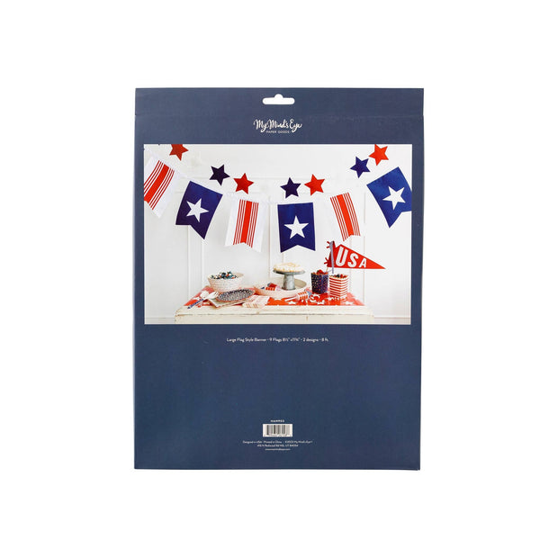 Hamptons Oversized Fabric Flag Pennant Banner