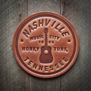 Nashville Leather Coaster