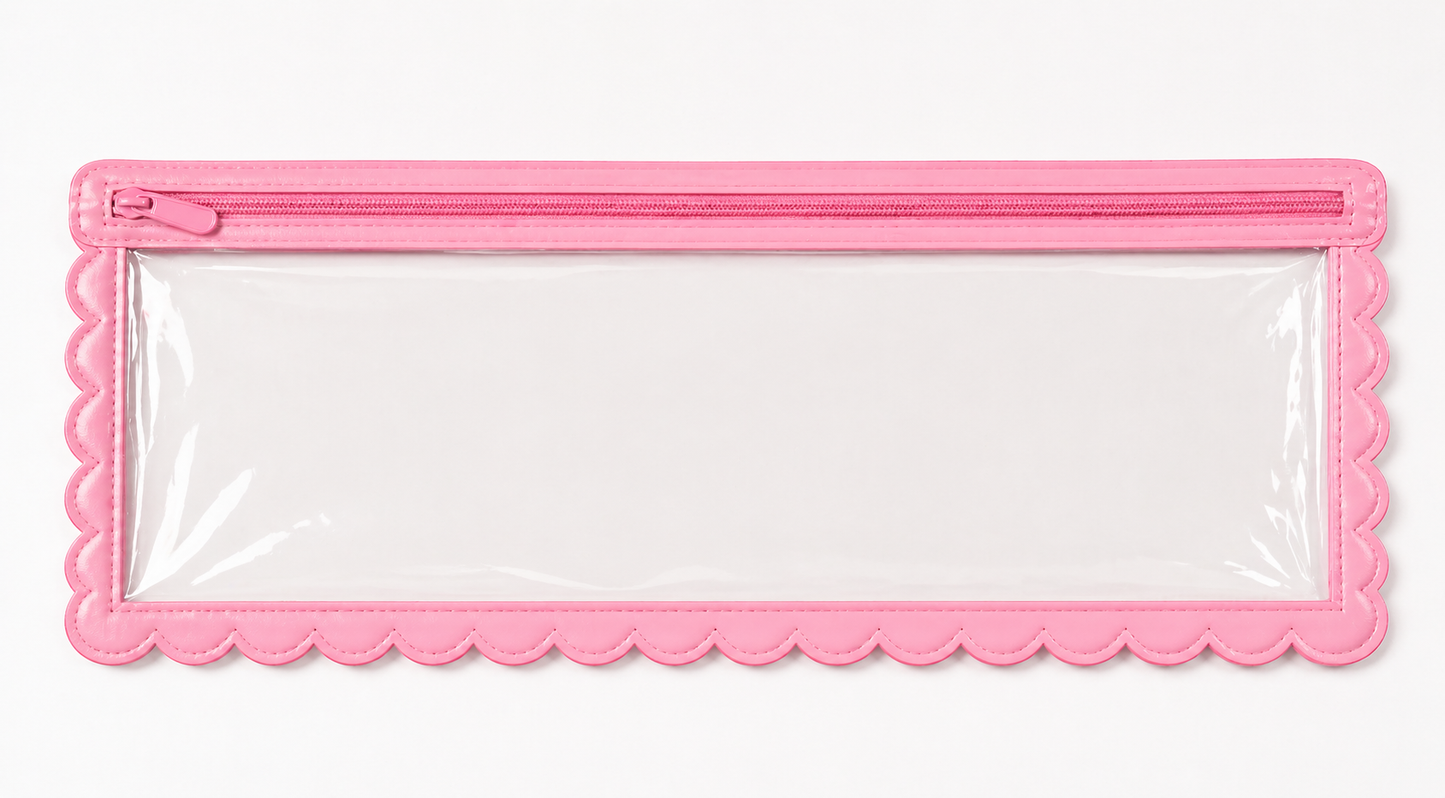 Pink Scallops Proof Mahjong Card Holder for Pool Mahjong -