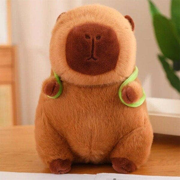 Capybara Kawaii Plush w/ Turtle Backpack