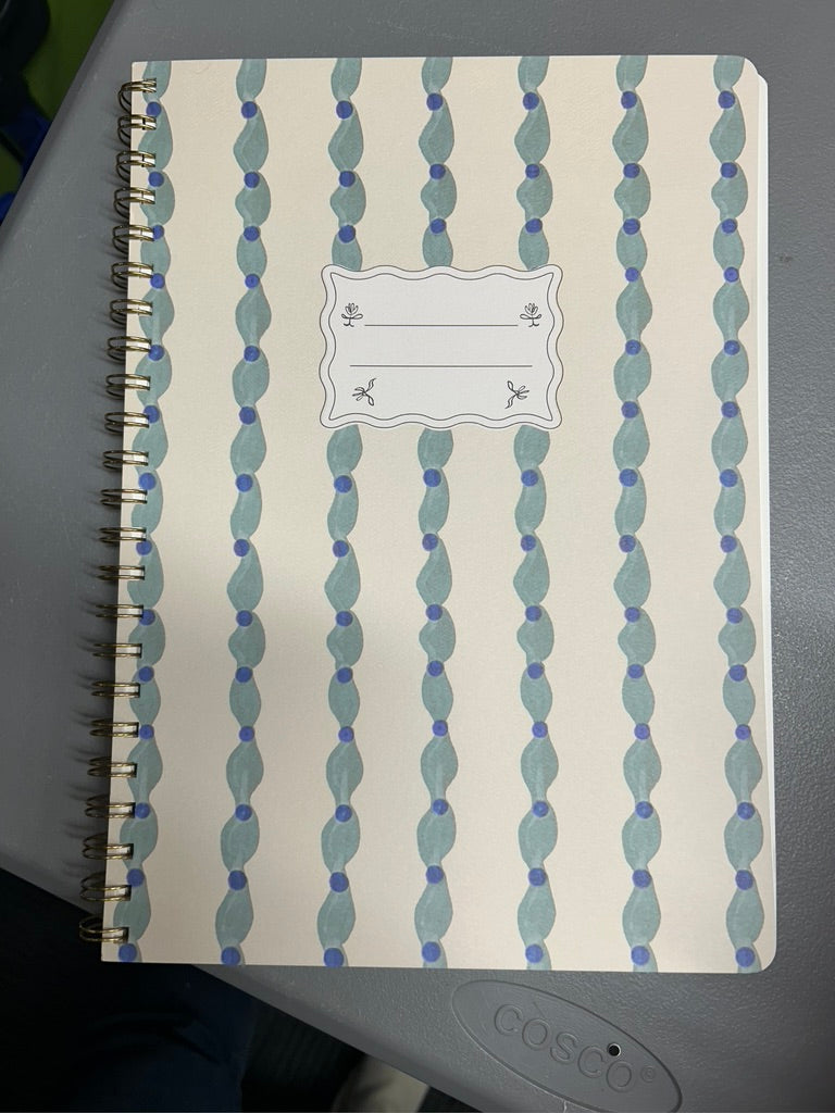 MIX CREDIT LARGE TWINWIRE NOTEBOOK - WAVY BLUE