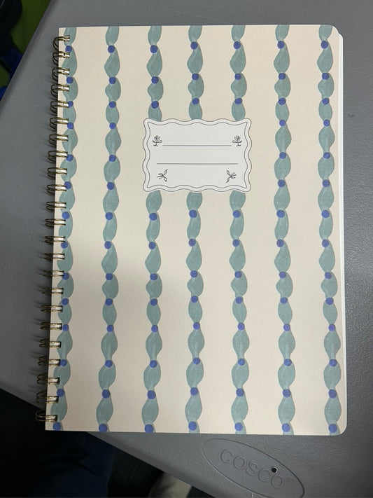 MIX CREDIT LARGE TWINWIRE NOTEBOOK - WAVY BLUE