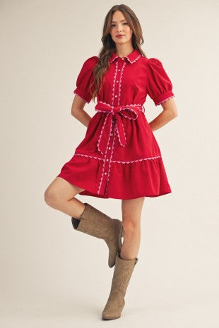 Ruby Red Babydoll Dress