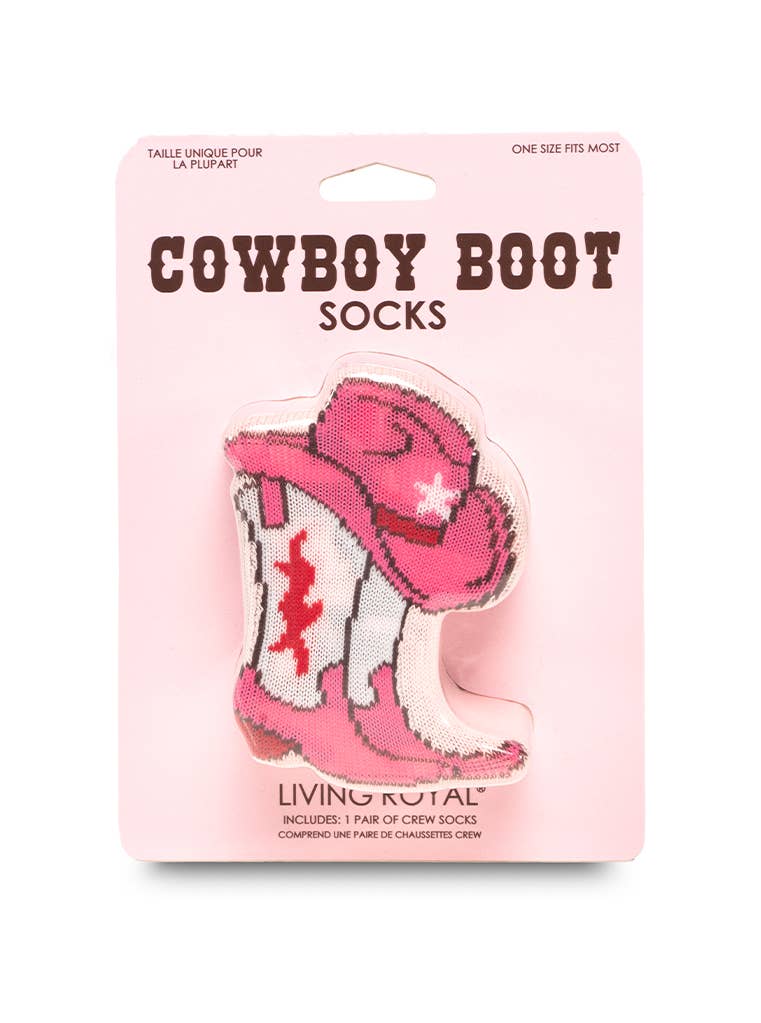 Western Cowgirl - 3D Packaged Crew Socks