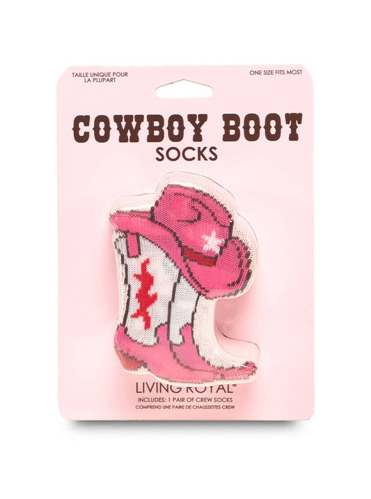 Western Cowgirl - 3D Packaged Crew Socks
