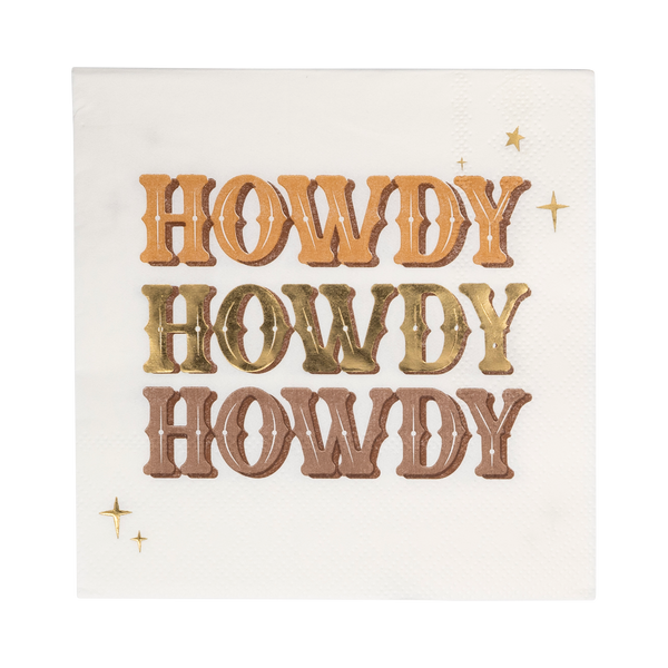 Cowboy Howdy Cocktail Napkin