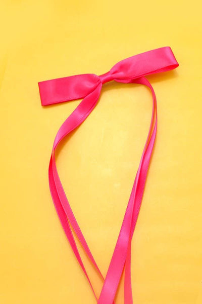 SKINNY RIBBON BOW HAIR CLIP