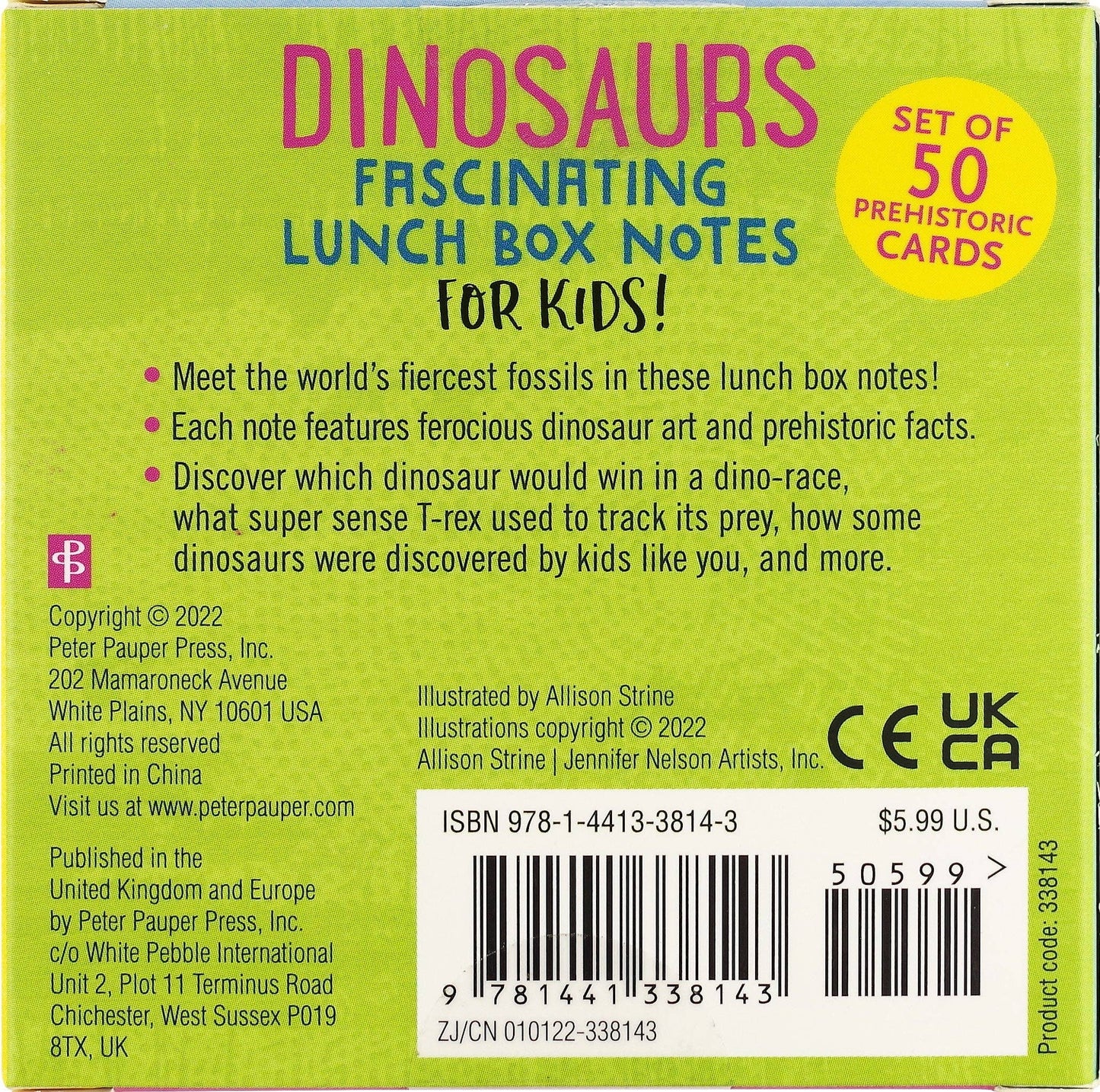 Dinosaurs Lunch Box Notes For Kids! (50 cards)