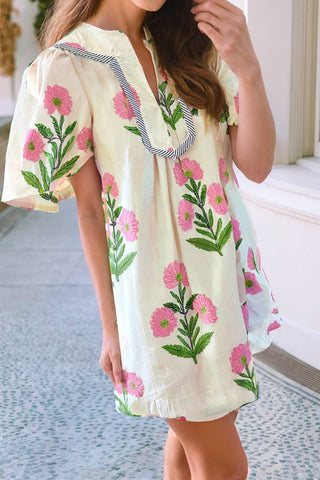 Fancy Floral Mini Dress