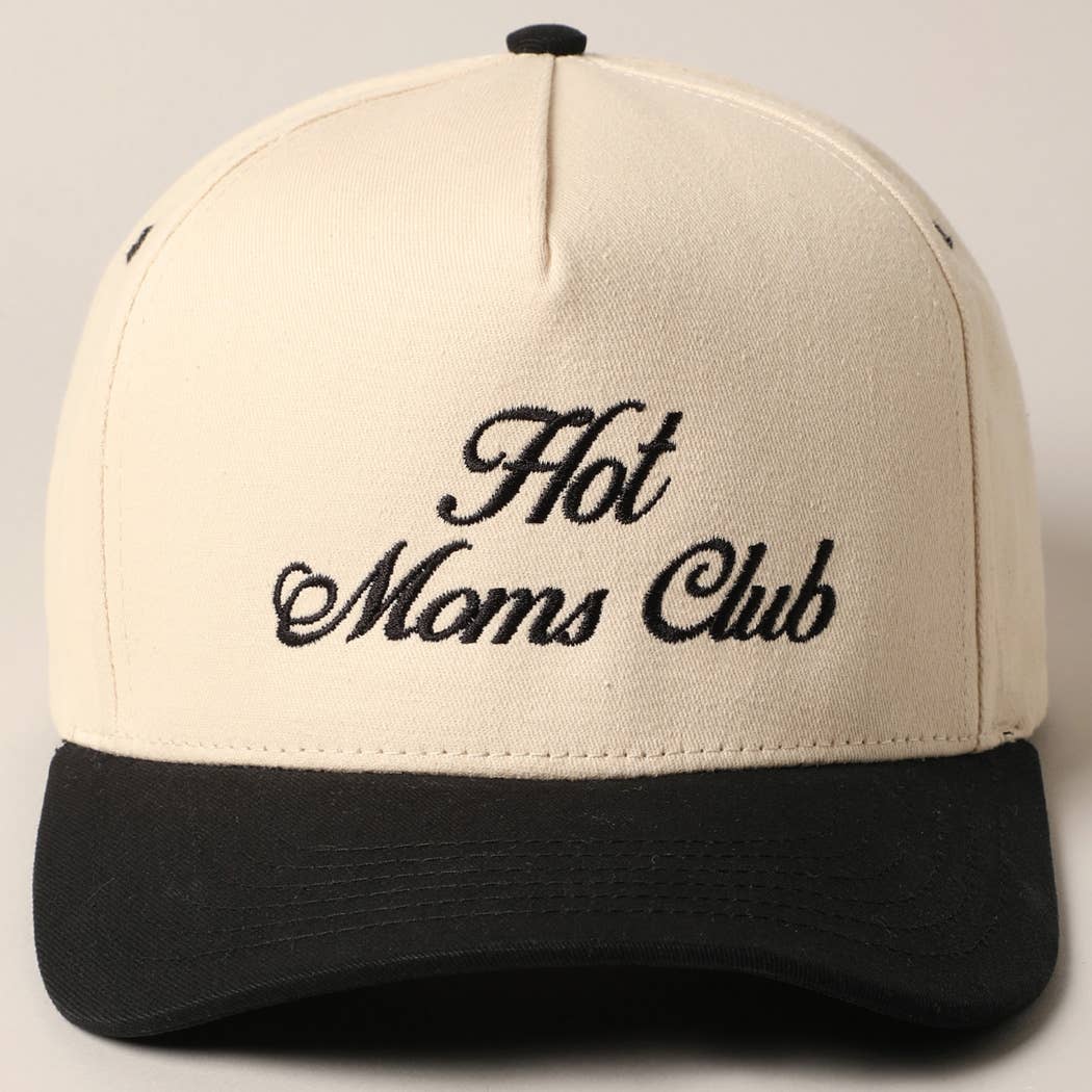 Hot Moms Club Trucker Baseball Cap: BLACK