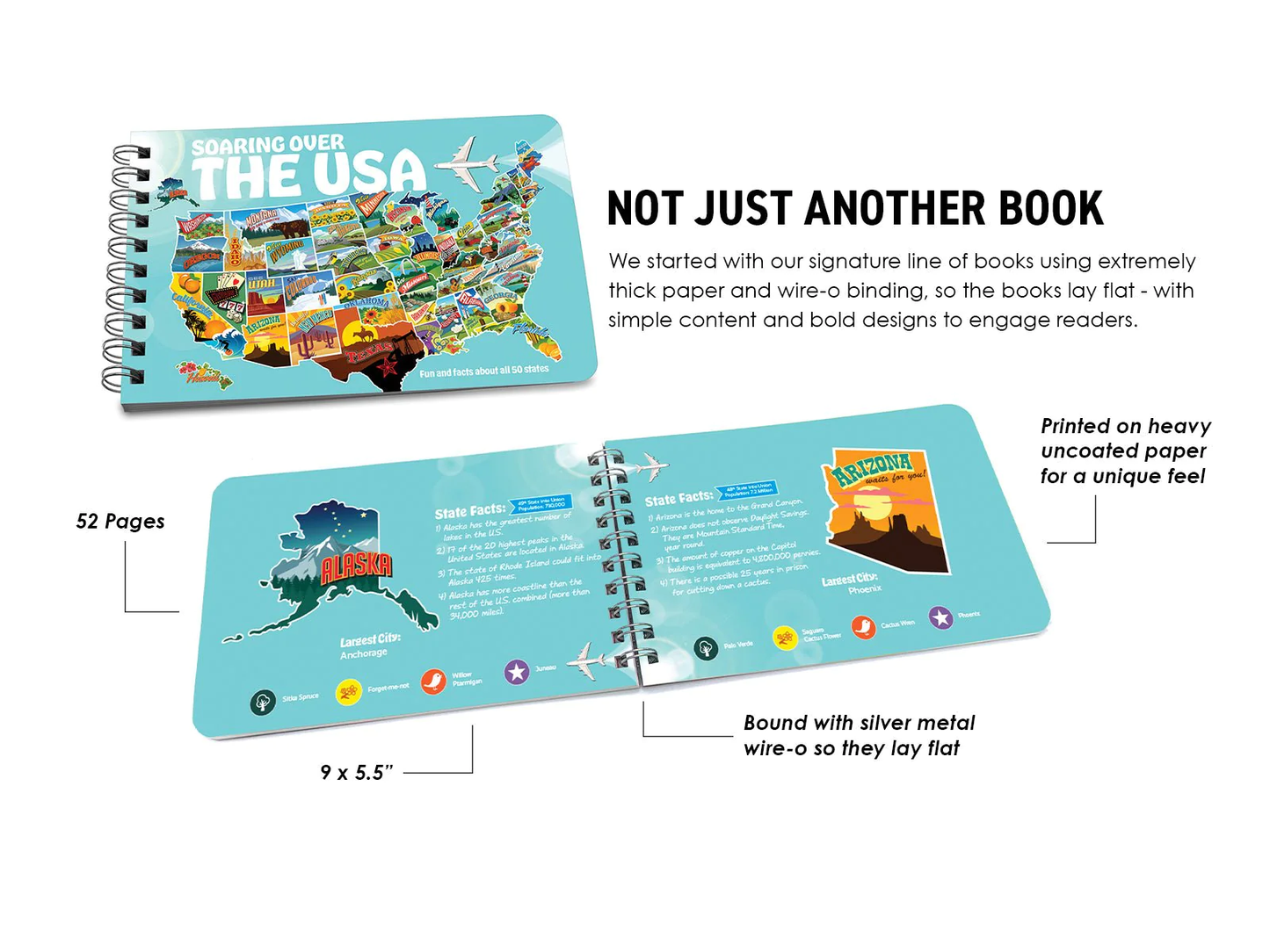 Soaring Over the USA - Fun Fact Book for All 50 States