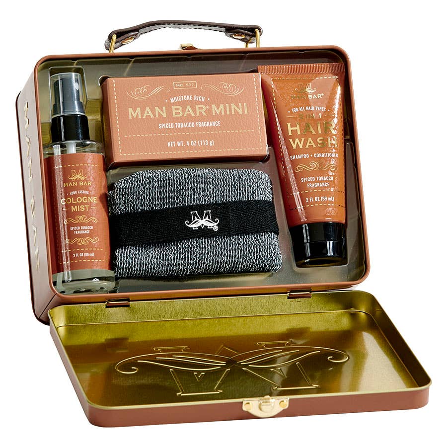 Man Bar Travel Tin Kit- Spiced Tobacco
